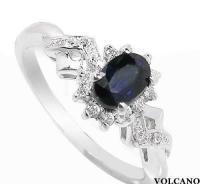 免費(fèi)代理合作 天然藍(lán)寶石銀戒指，高品質(zhì)珠寶首飾加工廠直供